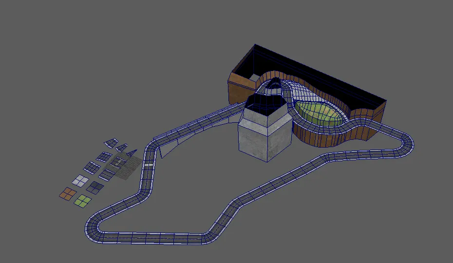 In-progress racetrack layout