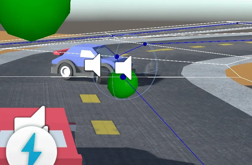 An AI-driven car driving in circles