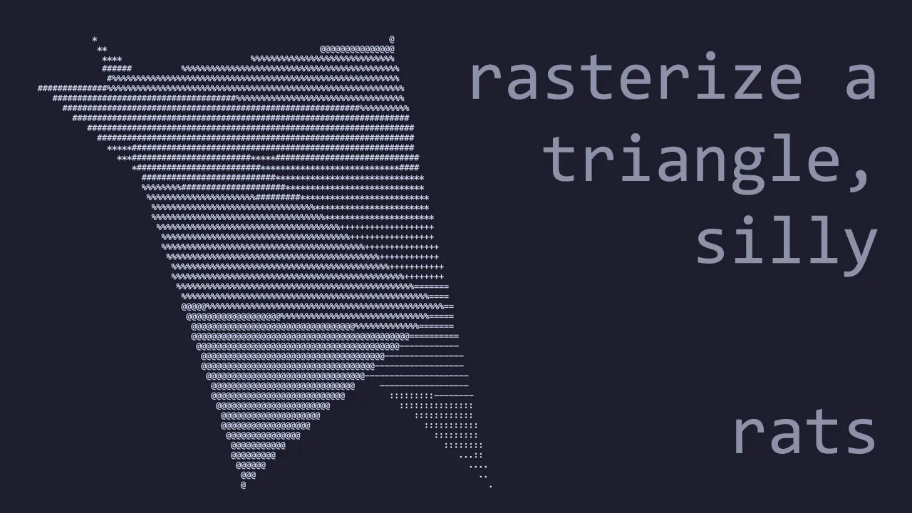 3D ASCII Rasterizer cover