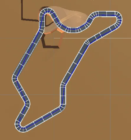 Track representation of main path and racing line